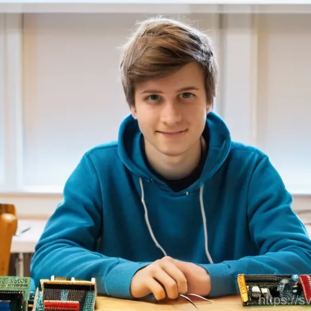 오픈소스 하드웨어 개발을 위한 자원 목록 - **Prompt:** A young, enthusiastic Swedish engineering student, around 20 years old, with short, neat...